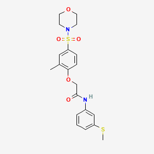 2-[2-Methyl-4-(morpholine-4-sulfonyl)phenoxy]-N-[3-(methylsulfanyl)phenyl]acetamide