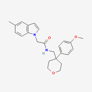 N-{[4-(4-methoxyphenyl)tetrahydro-2H-pyran-4-yl]methyl}-2-(5-methyl-1H-indol-1-yl)acetamide