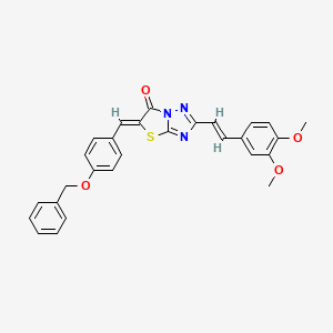 (5Z)-5-[4-(benzyloxy)benzylidene]-2-[(E)-2-(3,4-dimethoxyphenyl)ethenyl][1,3]thiazolo[3,2-b][1,2,4]triazol-6(5H)-one