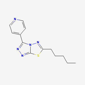 4-{6-Pentyl-[1,2,4]triazolo[3,4-b][1,3,4]thiadiazol-3-yl}pyridine