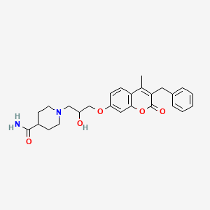 1-{3-[(3-benzyl-4-methyl-2-oxo-2H-chromen-7-yl)oxy]-2-hydroxypropyl}piperidine-4-carboxamide