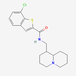 7-chloro-N-(octahydro-2H-quinolizin-1-ylmethyl)-1-benzothiophene-2-carboxamide