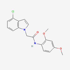 molecular formula C18H17ClN2O3 B11136711 2-(4-chloro-1H-indol-1-yl)-N-(2,4-dimethoxyphenyl)acetamide 