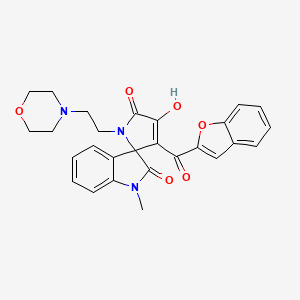 3'-(1-benzofuran-2-ylcarbonyl)-4'-hydroxy-1-methyl-1'-(2-morpholin-4-ylethyl)spiro[indole-3,2'-pyrrole]-2,5'(1{H},1'{H})-dione