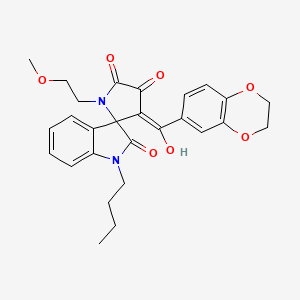 1-butyl-3'-(2,3-dihydro-1,4-benzodioxin-6-ylcarbonyl)-4'-hydroxy-1'-(2-methoxyethyl)spiro[indole-3,2'-pyrrole]-2,5'(1H,1'H)-dione