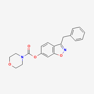 molecular formula C19H18N2O4 B11136728 3-Benzyl-1,2-benzisoxazol-6-yl 4-morpholinecarboxylate 