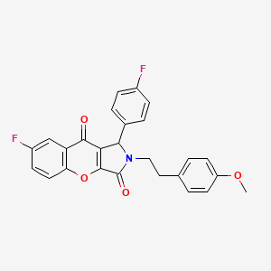 7-Fluoro-1-(4-fluorophenyl)-2-[2-(4-methoxyphenyl)ethyl]-1,2-dihydrochromeno[2,3-c]pyrrole-3,9-dione