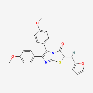 (2Z)-2-(furan-2-ylmethylidene)-5,6-bis(4-methoxyphenyl)imidazo[2,1-b][1,3]thiazol-3(2H)-one