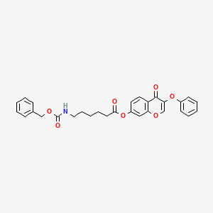 4-oxo-3-phenoxy-4H-chromen-7-yl 6-{[(benzyloxy)carbonyl]amino}hexanoate