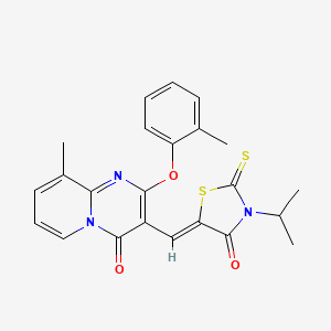 3-isopropyl-5-{(Z)-1-[9-methyl-2-(2-methylphenoxy)-4-oxo-4H-pyrido[1,2-a]pyrimidin-3-yl]methylidene}-2-thioxo-1,3-thiazolan-4-one