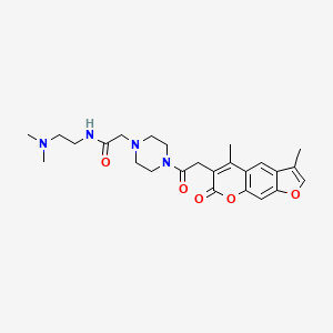 N-[2-(dimethylamino)ethyl]-2-{4-[(3,5-dimethyl-7-oxo-7H-furo[3,2-g]chromen-6-yl)acetyl]-1-piperazinyl}acetamide