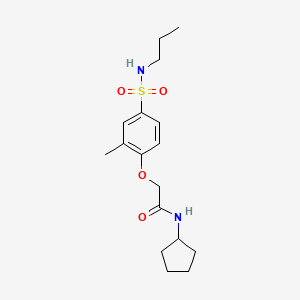 N-cyclopentyl-2-[2-methyl-4-(propylsulfamoyl)phenoxy]acetamide