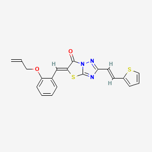 molecular formula C20H15N3O2S2 B11136835 (5Z)-5-[2-(prop-2-en-1-yloxy)benzylidene]-2-[(E)-2-(thiophen-2-yl)ethenyl][1,3]thiazolo[3,2-b][1,2,4]triazol-6(5H)-one 