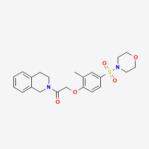 1-(3,4-dihydroisoquinolin-2(1H)-yl)-2-[2-methyl-4-(morpholin-4-ylsulfonyl)phenoxy]ethanone