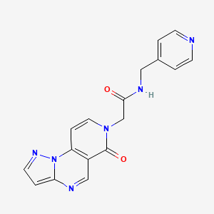 2-[6-oxopyrazolo[1,5-a]pyrido[3,4-e]pyrimidin-7(6H)-yl]-N-(4-pyridylmethyl)acetamide