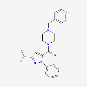 (4-benzylpiperazino)(3-isopropyl-1-phenyl-1H-pyrazol-5-yl)methanone