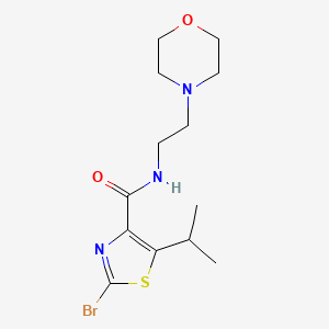 molecular formula C13H20BrN3O2S B11136868 2-bromo-5-isopropyl-N-(2-morpholinoethyl)-1,3-thiazole-4-carboxamide 