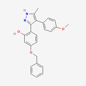 5-(benzyloxy)-2-[4-(4-methoxyphenyl)-5-methyl-1H-pyrazol-3-yl]phenol