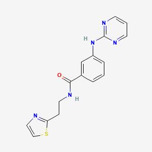 3-(2-pyrimidinylamino)-N-[2-(1,3-thiazol-2-yl)ethyl]benzamide