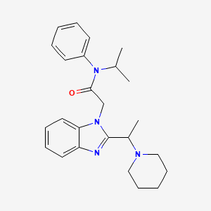 N-phenyl-2-{2-[1-(piperidin-1-yl)ethyl]-1H-benzimidazol-1-yl}-N-(propan-2-yl)acetamide