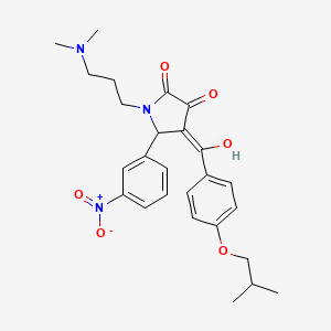 1-[3-(dimethylamino)propyl]-3-hydroxy-4-{[4-(2-methylpropoxy)phenyl]carbonyl}-5-(3-nitrophenyl)-1,5-dihydro-2H-pyrrol-2-one