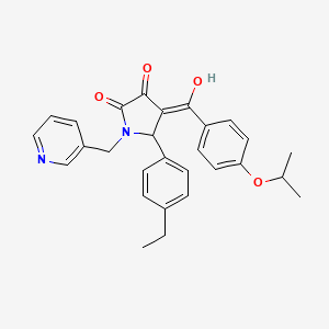 5-(4-ethylphenyl)-3-hydroxy-4-{[4-(propan-2-yloxy)phenyl]carbonyl}-1-(pyridin-3-ylmethyl)-1,5-dihydro-2H-pyrrol-2-one