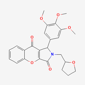 2-(Tetrahydrofuran-2-ylmethyl)-1-(3,4,5-trimethoxyphenyl)-1,2-dihydrochromeno[2,3-c]pyrrole-3,9-dione