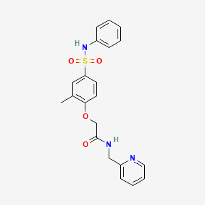 2-[2-methyl-4-(phenylsulfamoyl)phenoxy]-N-(pyridin-2-ylmethyl)acetamide