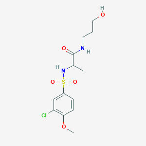 N~2~-[(3-chloro-4-methoxyphenyl)sulfonyl]-N-(3-hydroxypropyl)alaninamide