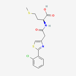 N-{[2-(2-chlorophenyl)-1,3-thiazol-4-yl]acetyl}-L-methionine