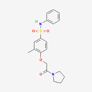 3-methyl-4-[2-oxo-2-(pyrrolidin-1-yl)ethoxy]-N-phenylbenzenesulfonamide