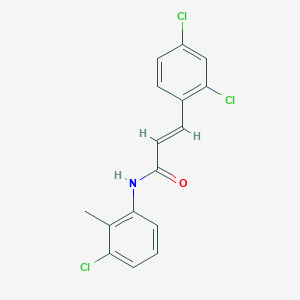 molecular formula C16H12Cl3NO B11137005 (2E)-N-(3-chloro-2-methylphenyl)-3-(2,4-dichlorophenyl)prop-2-enamide 