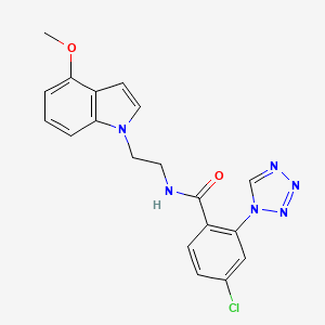 4-chloro-N-[2-(4-methoxy-1H-indol-1-yl)ethyl]-2-(1H-1,2,3,4-tetraazol-1-yl)benzamide