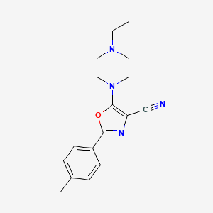 5-(4-Ethylpiperazin-1-yl)-2-(4-methylphenyl)-1,3-oxazole-4-carbonitrile