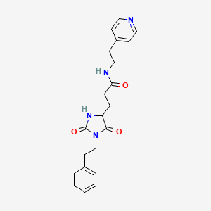 3-[2,5-dioxo-1-(2-phenylethyl)imidazolidin-4-yl]-N-[2-(pyridin-4-yl)ethyl]propanamide