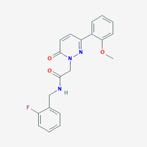 molecular formula C20H18FN3O3 B11137030 N~1~-(2-fluorobenzyl)-2-[3-(2-methoxyphenyl)-6-oxo-1(6H)-pyridazinyl]acetamide 