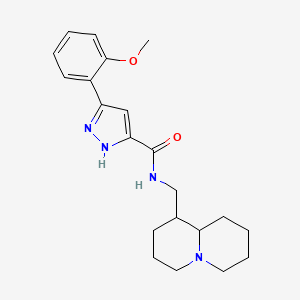 5-(2-methoxyphenyl)-N-(octahydro-2H-quinolizin-1-ylmethyl)-1H-pyrazole-3-carboxamide