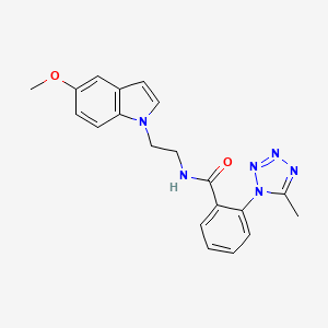 N-[2-(5-methoxy-1H-indol-1-yl)ethyl]-2-(5-methyl-1H-1,2,3,4-tetraazol-1-yl)benzamide