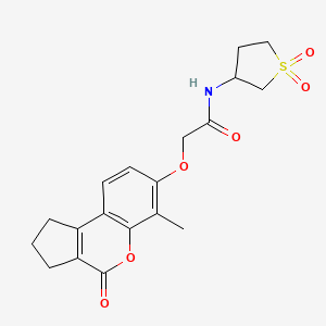 N-(1,1-dioxidotetrahydrothiophen-3-yl)-2-[(6-methyl-4-oxo-1,2,3,4-tetrahydrocyclopenta[c]chromen-7-yl)oxy]acetamide