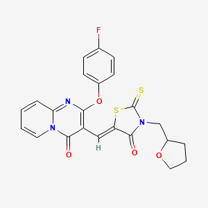 2-(4-fluorophenoxy)-3-{(Z)-[4-oxo-3-(tetrahydrofuran-2-ylmethyl)-2-thioxo-1,3-thiazolidin-5-ylidene]methyl}-4H-pyrido[1,2-a]pyrimidin-4-one