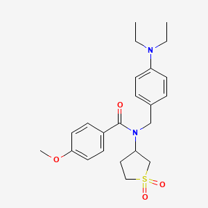 N-[4-(diethylamino)benzyl]-N-(1,1-dioxidotetrahydrothiophen-3-yl)-4-methoxybenzamide