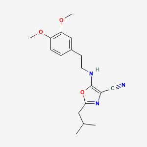 5-{[2-(3,4-Dimethoxyphenyl)ethyl]amino}-2-(2-methylpropyl)-1,3-oxazole-4-carbonitrile