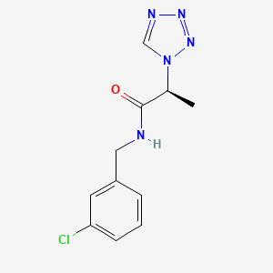 (2S)-N-(3-chlorobenzyl)-2-(1H-tetrazol-1-yl)propanamide