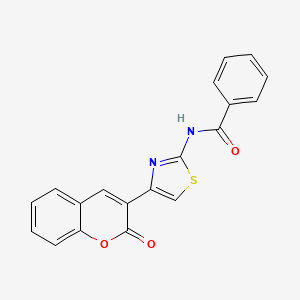 molecular formula C19H12N2O3S B11137120 N-[4-(2-oxo-2H-chromen-3-yl)-1,3-thiazol-2-yl]benzamide 