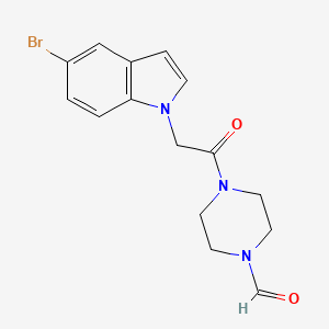 molecular formula C15H16BrN3O2 B11137124 4-[(5-bromo-1H-indol-1-yl)acetyl]piperazine-1-carbaldehyde 