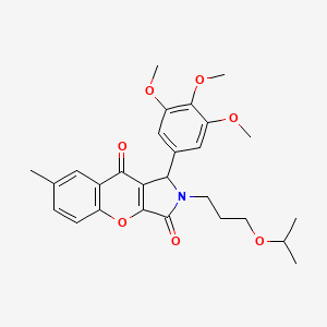 7-Methyl-2-[3-(propan-2-yloxy)propyl]-1-(3,4,5-trimethoxyphenyl)-1,2-dihydrochromeno[2,3-c]pyrrole-3,9-dione