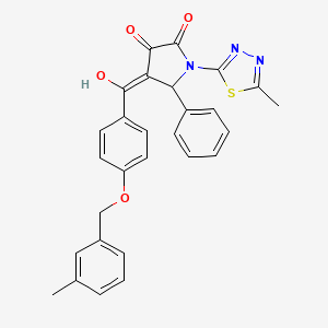 3-hydroxy-4-({4-[(3-methylbenzyl)oxy]phenyl}carbonyl)-1-(5-methyl-1,3,4-thiadiazol-2-yl)-5-phenyl-1,5-dihydro-2H-pyrrol-2-one