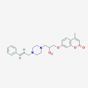 7-(2-hydroxy-3-{4-[(2E)-3-phenylprop-2-en-1-yl]piperazin-1-yl}propoxy)-4-methyl-2H-chromen-2-one