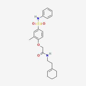 N-[2-(cyclohex-1-en-1-yl)ethyl]-2-[2-methyl-4-(phenylsulfamoyl)phenoxy]acetamide