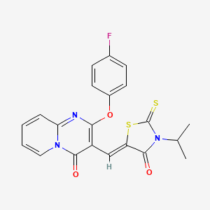 5-{(Z)-1-[2-(4-fluorophenoxy)-4-oxo-4H-pyrido[1,2-a]pyrimidin-3-yl]methylidene}-3-isopropyl-2-thioxo-1,3-thiazolan-4-one